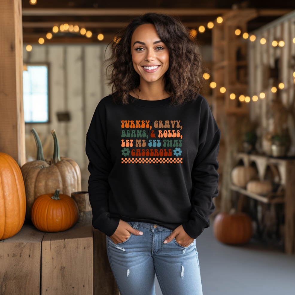 Turkey Gravy Beans Thanksgiving Unisex Heavy Blend™ Crewneck Sweatshirt Gilden