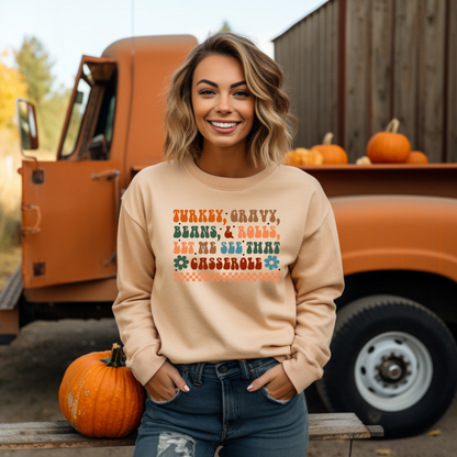 Turkey Gravy Beans Thanksgiving Unisex Heavy Blend™ Crewneck Sweatshirt Gilden