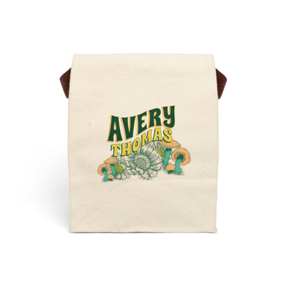 Simple All Natural Personalized Canvas Lunch Bag