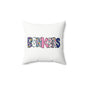 Alice In Wonderland Bonkers Square Throw Pillow