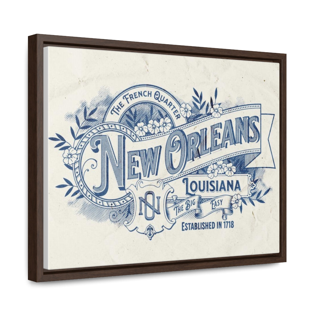 New Orleans The Big Easy Gallery Canvas Wraps, Horizontal Frame