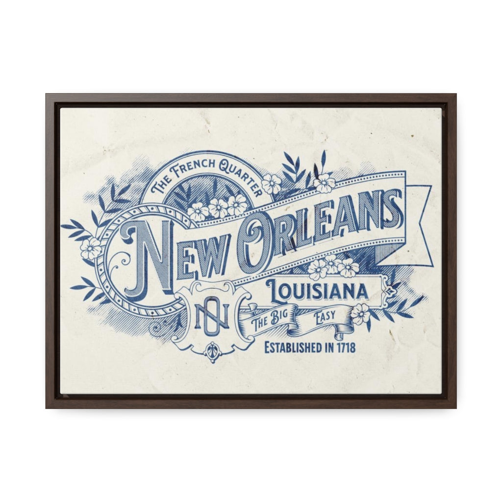 New Orleans The Big Easy Gallery Canvas Wraps, Horizontal Frame