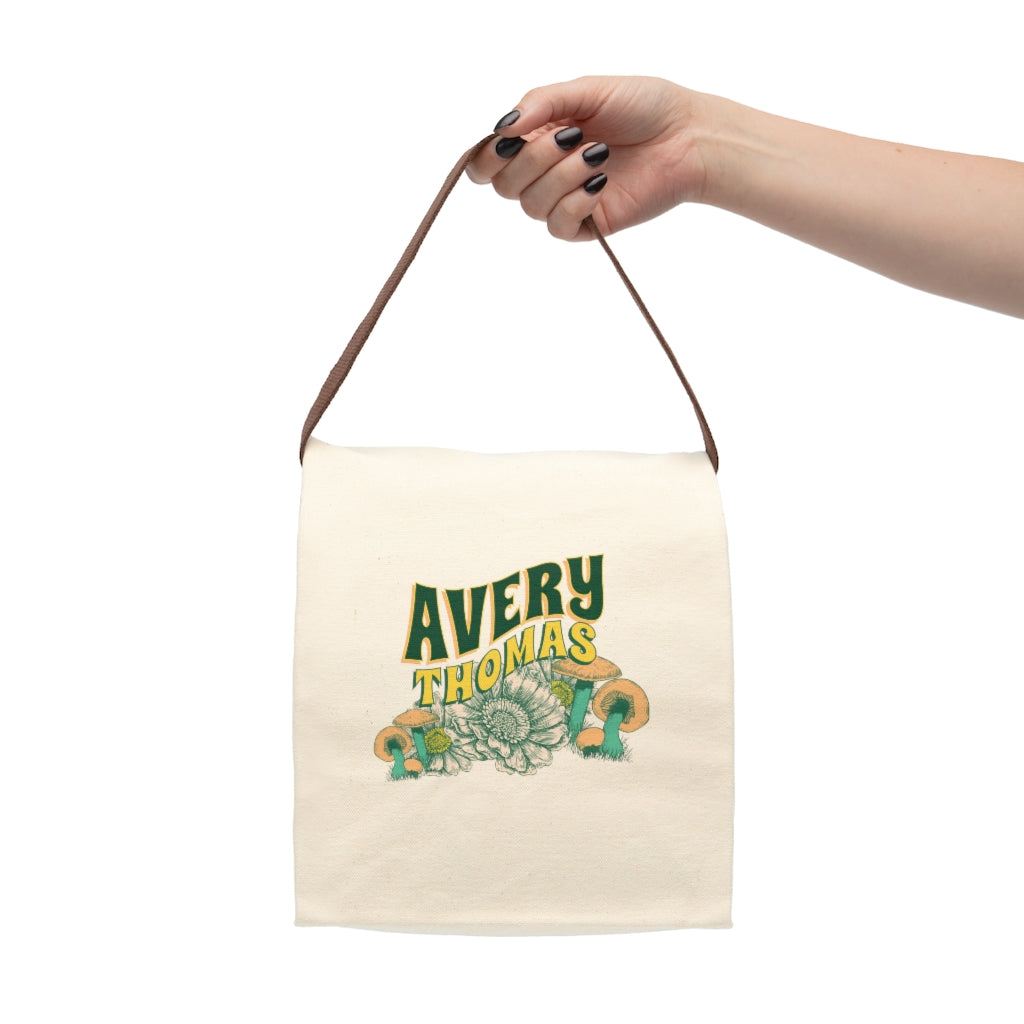 Simple All Natural Personalized Canvas Lunch Bag