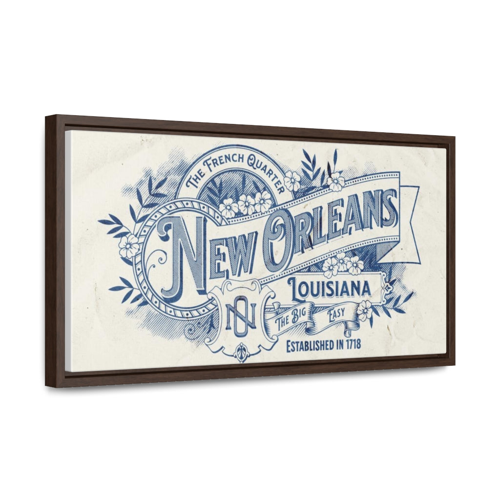 New Orleans The Big Easy Gallery Canvas Wraps, Horizontal Frame