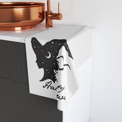 Halloween Bathroom Hand Towel - Witches Head