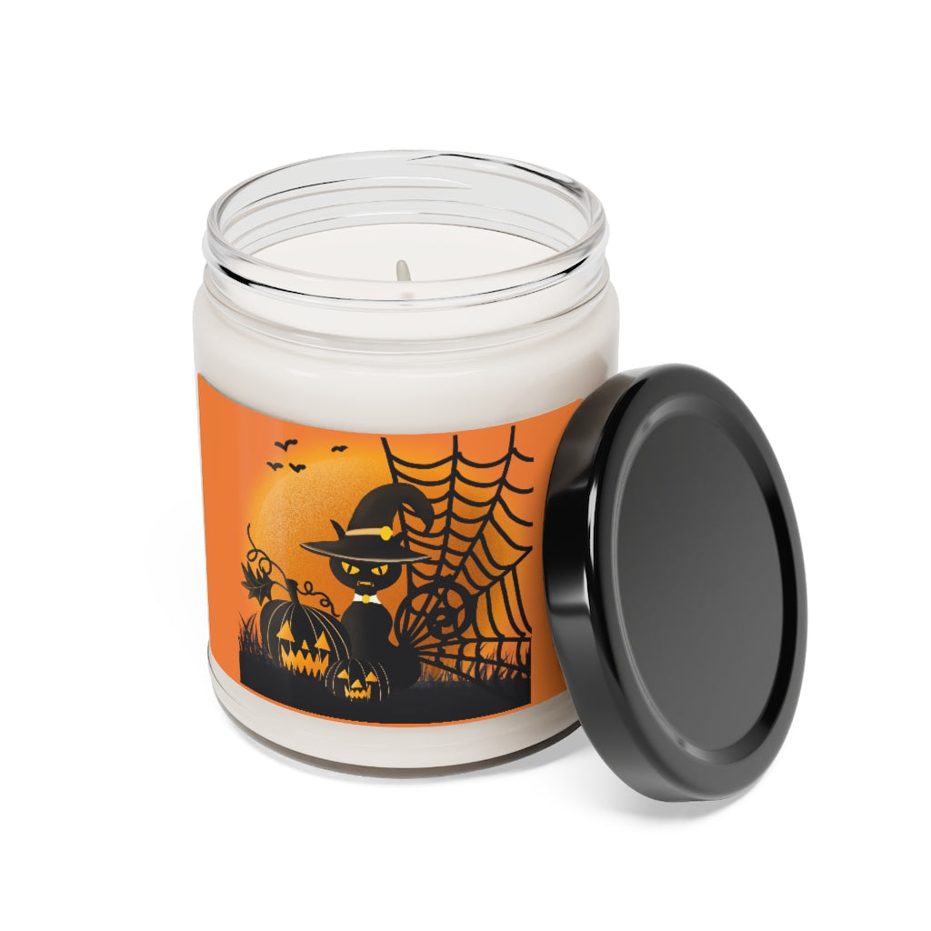 Cat & Pumpkin Halloween Candle