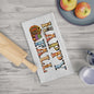 Happy Fall Marquee Tea Towel with Pumpkins