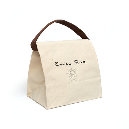 Simple All Natural Sun Wave Personalized Canvas Lunch Bag