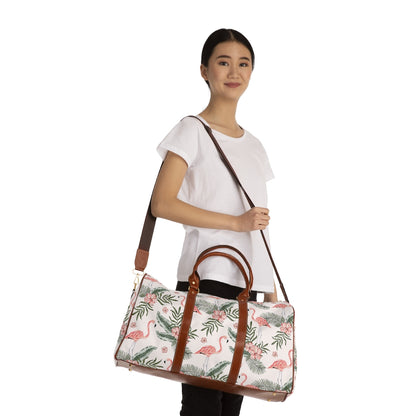 Tropical Flamingo Waterproof Travel Bag