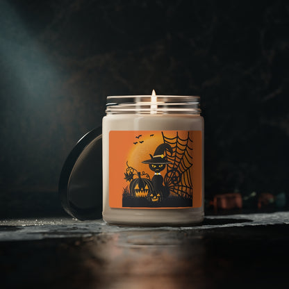 Cat & Pumpkin Halloween Candle