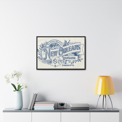 New Orleans The Big Easy Gallery Canvas Wraps, Horizontal Frame