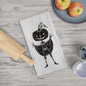 Funky Pumpkin Head Halloween Tea Towel