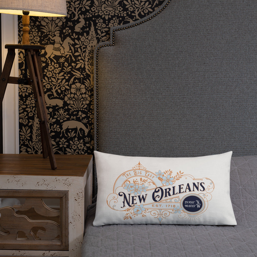 New Orleans LA Premium Throw Pillow