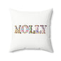 Personalized Name Marquee Square Throw Pillow