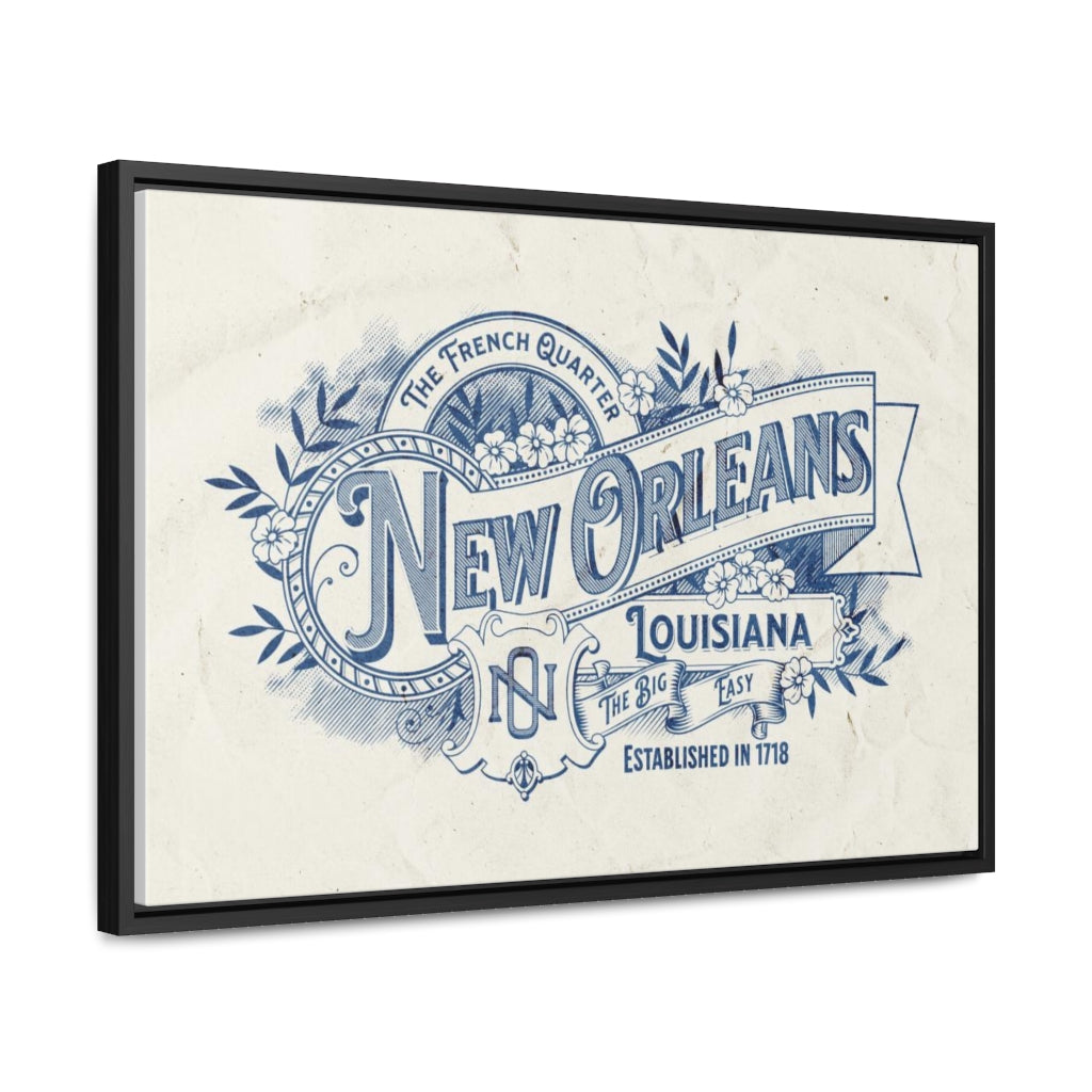 New Orleans The Big Easy Gallery Canvas Wraps, Horizontal Frame