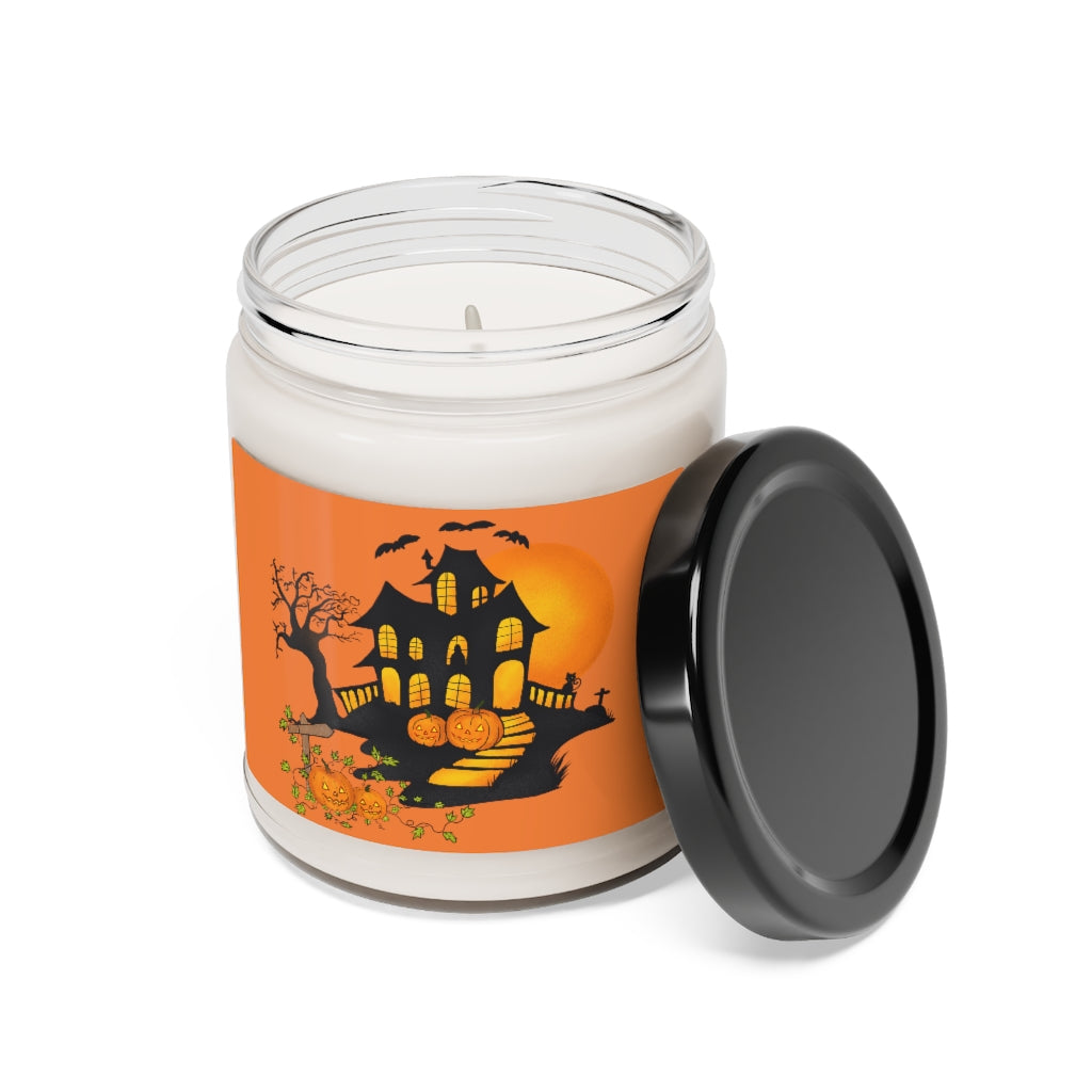 Haunted House Halloween Candle