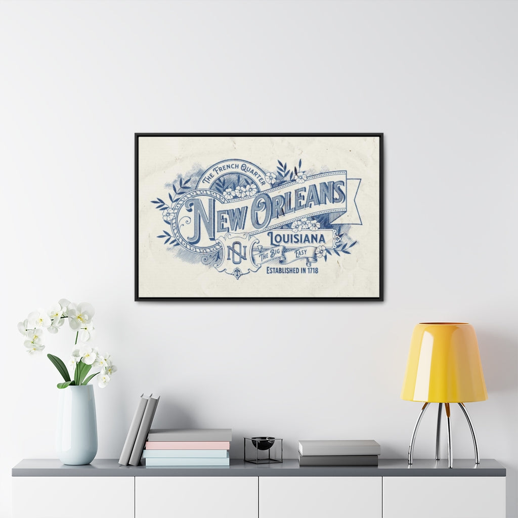 New Orleans The Big Easy Gallery Canvas Wraps, Horizontal Frame