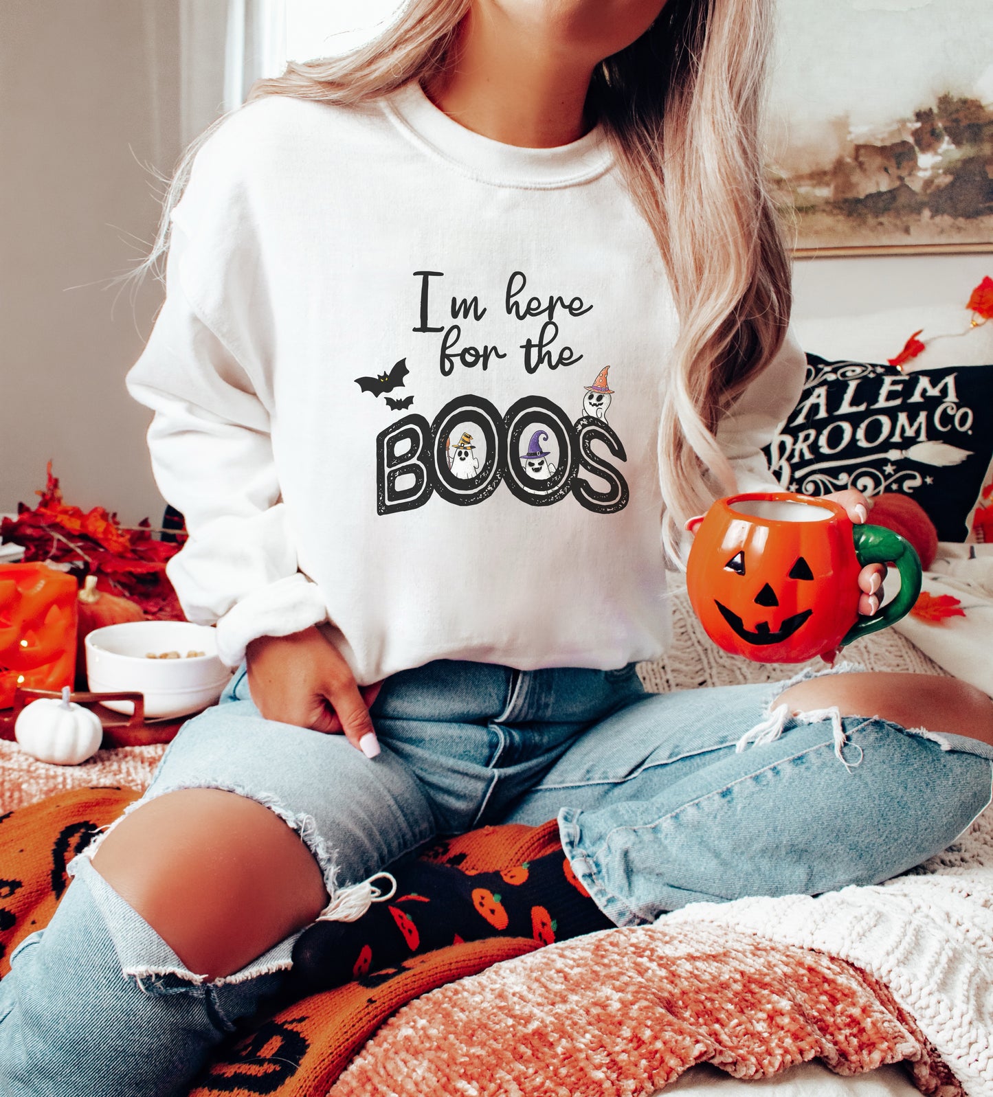 Halloween I'm Here For The BOOS Sweatshirt